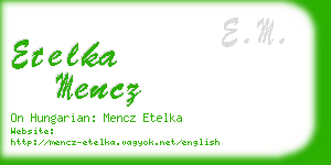 etelka mencz business card